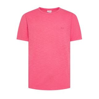 Sun 68 T36115 T Shirt Cotone Fiammato Logo Casual Uomo