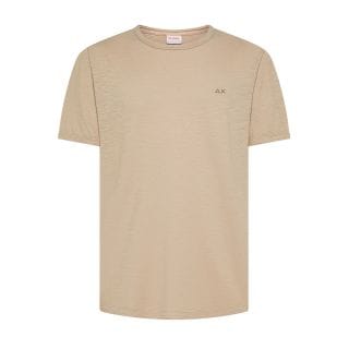 Sun 68 T36115 T Shirt Cotone Fiammato Logo Casual Uomo