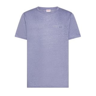 Sun 68 T36130 T Shirt Girocollo Jersey Linen Solid Casual Uomo