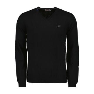 Sun68 K43102 Maglione Scollo V In Cotone E Lana Casual Uomo