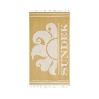 Sundek Am401atc1000 Telo Logo In Cotone Con Frange Mare Uomo