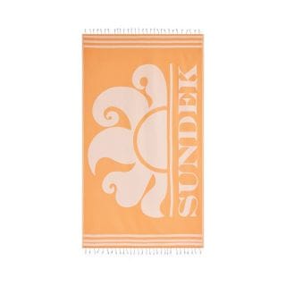 Sundek Am401atc1000 Telo Logo In Cotone Con Frange Mare Uomo