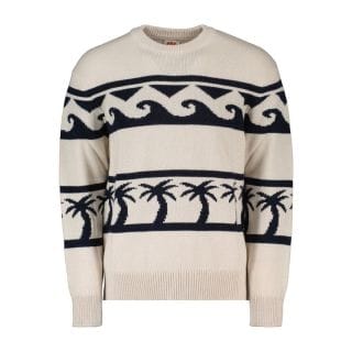 Sundek M026kiwe200 Maglione Girocollo Jacquard Mix Cachemire Casual Uomo