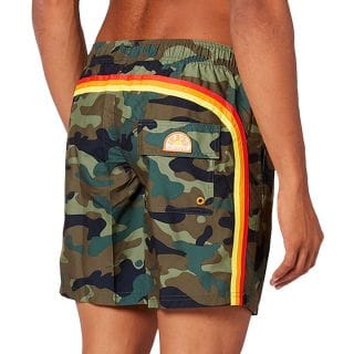Sundek M505bdp0153 Boxer Mare Medio Con Elastico Camo Mare Uomo