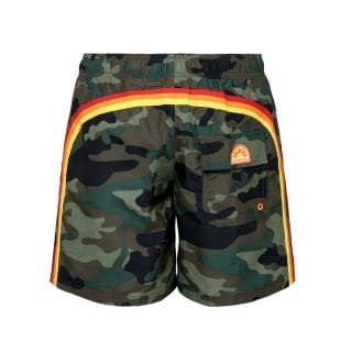 Sundek M505bdp0153 Boxer Medio Con Elastico Camo Mare Uomo