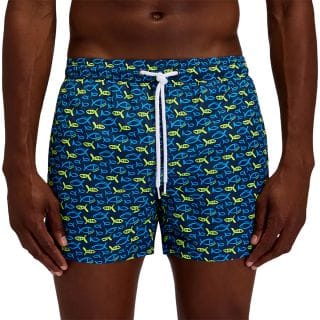 Sundek M633bdrt4ih Boxer Mare Volley Fantasia All Fish 14"inch Mare Uomo