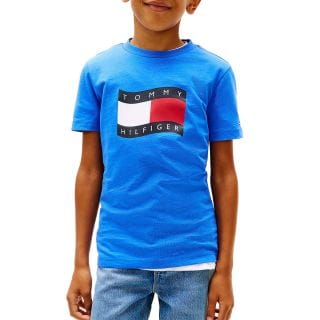 Tommy Hilfiger Kb0kb10275 T Shirt Wavy Flag Bambino Abbigliamento Bambino Junior