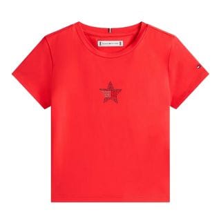 Tommy Hilfiger Kg0kg9097 T Shirt Star Flag Bambina Abbigliamento Bambino Junior
