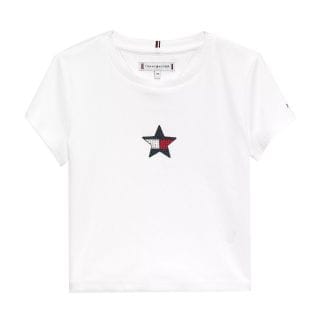 Tommy Hilfiger Kg0kg9097 T Shirt Star Flag Bambina Abbigliamento Bambino Junior
