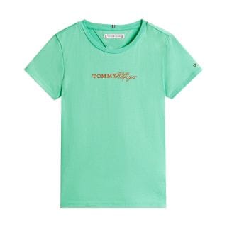 Tommy Hilfiger Kg0kg9123 T Shirt Tommy Script Bambina Abbigliamento Bambino Junior