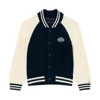Tommy Hilfiger Thkb0kb09909t Bomber Cardigan Colour Block Bambino Abbigliamento Bambino Junior