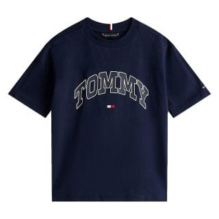 Tommy Hilfiger Thkb0kb09939t T-shirt Varsity Scritta Bambino Abbigliamento Bambino Junior