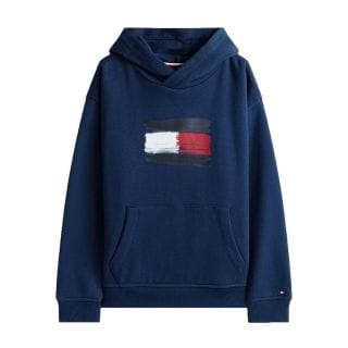 Tommy Hilfiger Thkb0kb10112t Felpa Con Cappuccio Flag Bambino Abbigliamento Bambino Junior