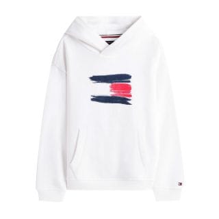 Tommy Hilfiger Thkb0kb10112t Felpacon Cappuccio Flag Bambino Abbigliamento Bambino Junior