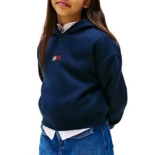 Tommy Hilfiger Thkg0kg09016t Felpa Con Cappuccio Strass Bambina Abbigliamento Bambino Junior