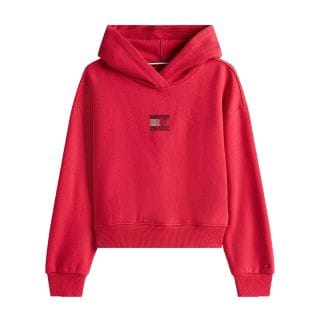 Tommy Hilfiger Thkg0kg09016t Felpa Con Cappuccio Strass Bambina Abbigliamento Bambino Junior