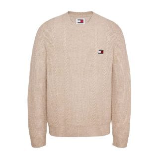 Tommy Jeans Dm0dm19440 Maglione Girocollo Maglia Intrecciata Casual Uomo