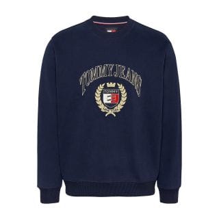 Tommy Jeans Dm0dm19755 Felpa Girocollo Logo Ricamato Casual Uomo