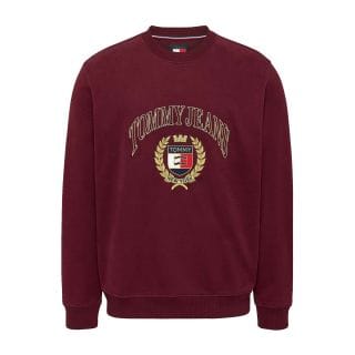 Tommy Jeans Dm0dm19755 Felpa Girocollo Logo Ricamato Casual Uomo