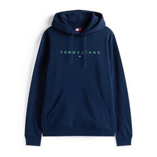 Tommy Jeans Dm0dm20746 Felpa Cappuccio Linear Logo Hoody Casual Uomo