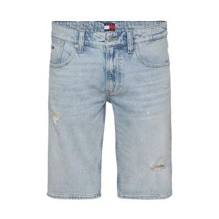 Tommy Jeans Dm0dm21300 Bermuda In Denim  Regualr Ronnieshort Casual Uomo