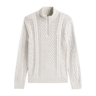 Tommy Jeans Dm0dm22103 Maglione Half Zip Slim Badge Cable Treccia Casual Uomo