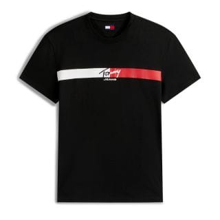 Tommy Jeans Dm0dm22539 T-shirt Signature Stripe Casual Uomo