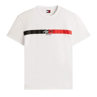 Tommy Jeans Dm0dm22539 T-shirt Signature Stripe Casual Uomo