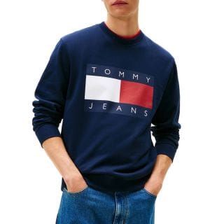 Tommy Jeans Dm0dm22643 Felpa Girocollo Big Flag Casual Uomo