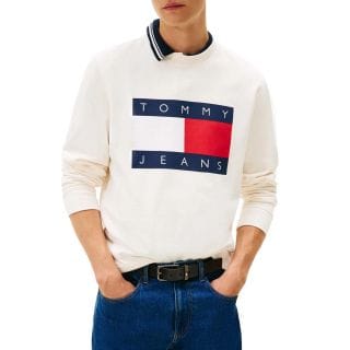 Tommy Jeans Dm0dm22643 Felpa Girocollo Big Flag Casual Uomo