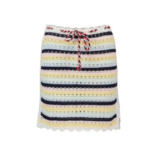 Tommy Jeans Dw0dw15393 Gonna Corta Crochet A Righe Donna Casual Donna