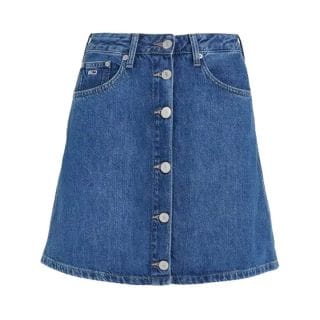 Tommy Jeans Dw0dw15630 Minigonna In Denim Con Bottoni Donna Casual Donna
