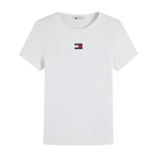 Tommy Jeans Dw0dw17881 T Shirt Slim Badge Rib Donna Casual Donna