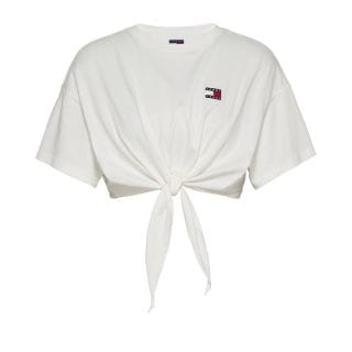 Tommy Jeans Dw0dw20321 T Shirt Waist Tie Badge  Donna Casual Donna