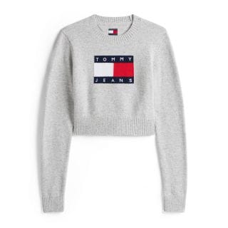Tommy Jeans Dw0dw21690 Maglia Girocollo Sparkle Flag Donna Casual Donna