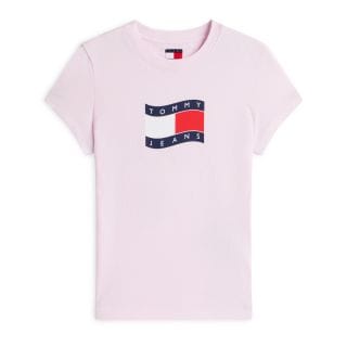 Tommy Jeans Dw0dw22781 T-shirt Slim Wavy Flag Donna Casual Donna
