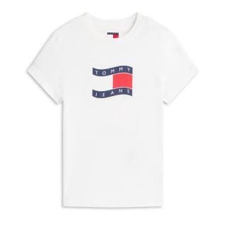 Tommy Jeans Dw0dw22781 T-shirt Slim Wavy Flag Donna Casual Donna