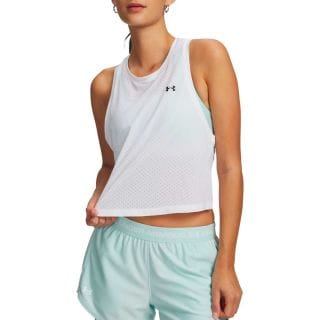 Under Armour 6011229 Canotta Tech Sport Mesh Crop Donna Abbigliamento Training E Palestra Donna