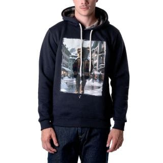 V2 Fucapted15 Felpa Cappuccio Taddy Con Cappello Casual Uomo