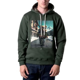 V2 Fucapted16 Felpa Cappuccio Taddy Casual Uomo