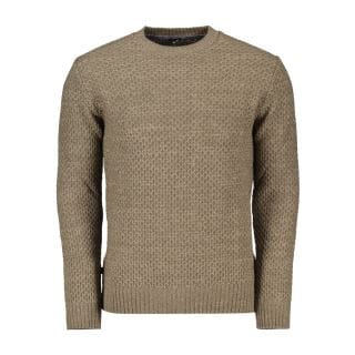 V2 Maarttp Maglione Girocollo Aran Con Toppa Casual Uomo