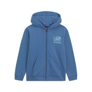 Vans Vn000px25tu Felpa Con Cappuccio Full Zip Rippled Bambino Abbigliamento Bambino Junior