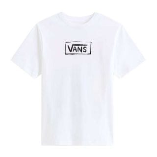 Vans Vn000tc9wht T-shirt Vans On Canvas Bambino Abbigliamento Bambino Junior