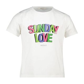 Vicolo 3146m0721 T-shirt Sunday Love Abbigliamento Bambino Junior