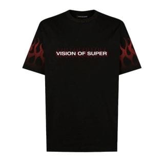 Vision Of Super Vs00471f Tshirt With Red Flames Bambino Abbigliamento Bambino Junior