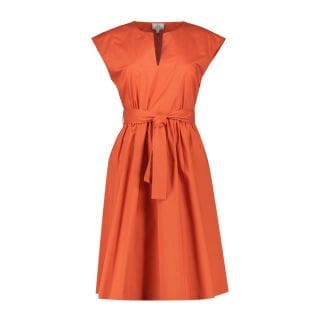 Woolrich Cfwwdr0143frut3027 Abito Corto In Popeline Con Cintura Donna Casual Donna