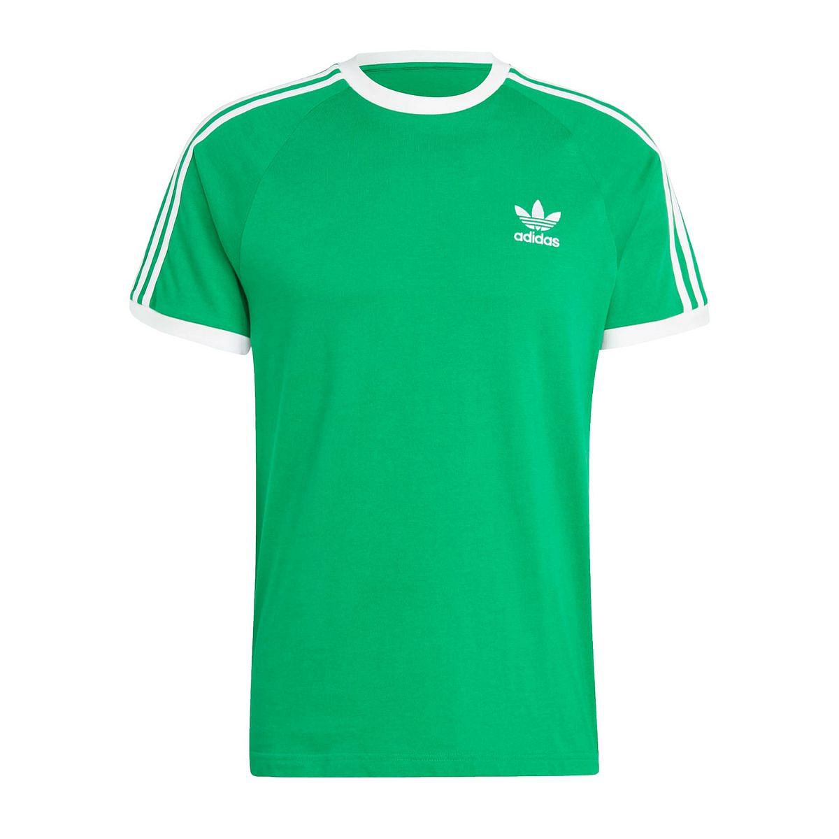 ADIDAS ORIGINALS T SHIRT 3 STRIPES 047980601 GREE GREEN Maglie Sport Style Uomo Moda
