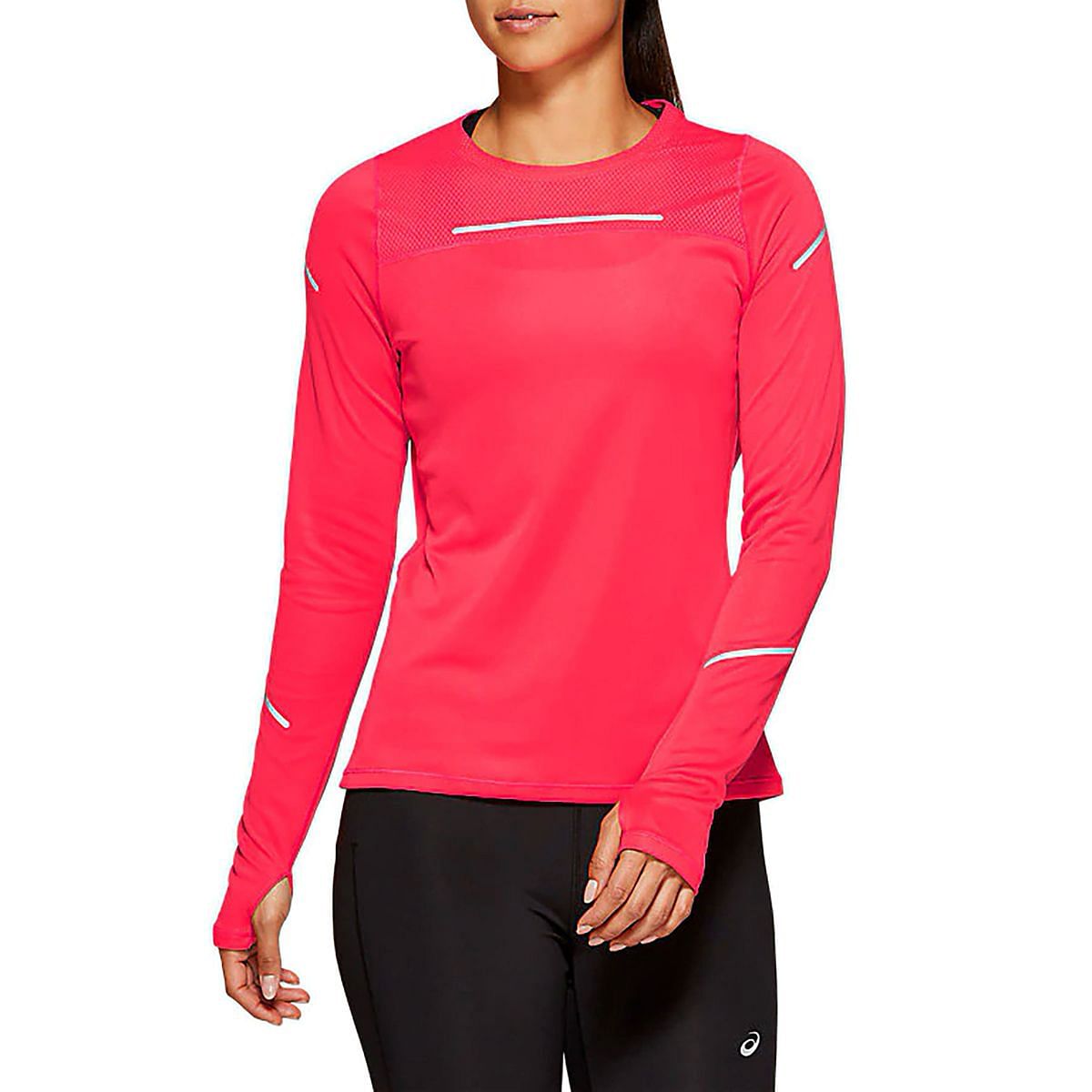 ASICS MAGLIA MANICA LUNGA LITE SHOW 2 DONNA 040786801 700 PINK Maglia Abbigliamento Running Sport