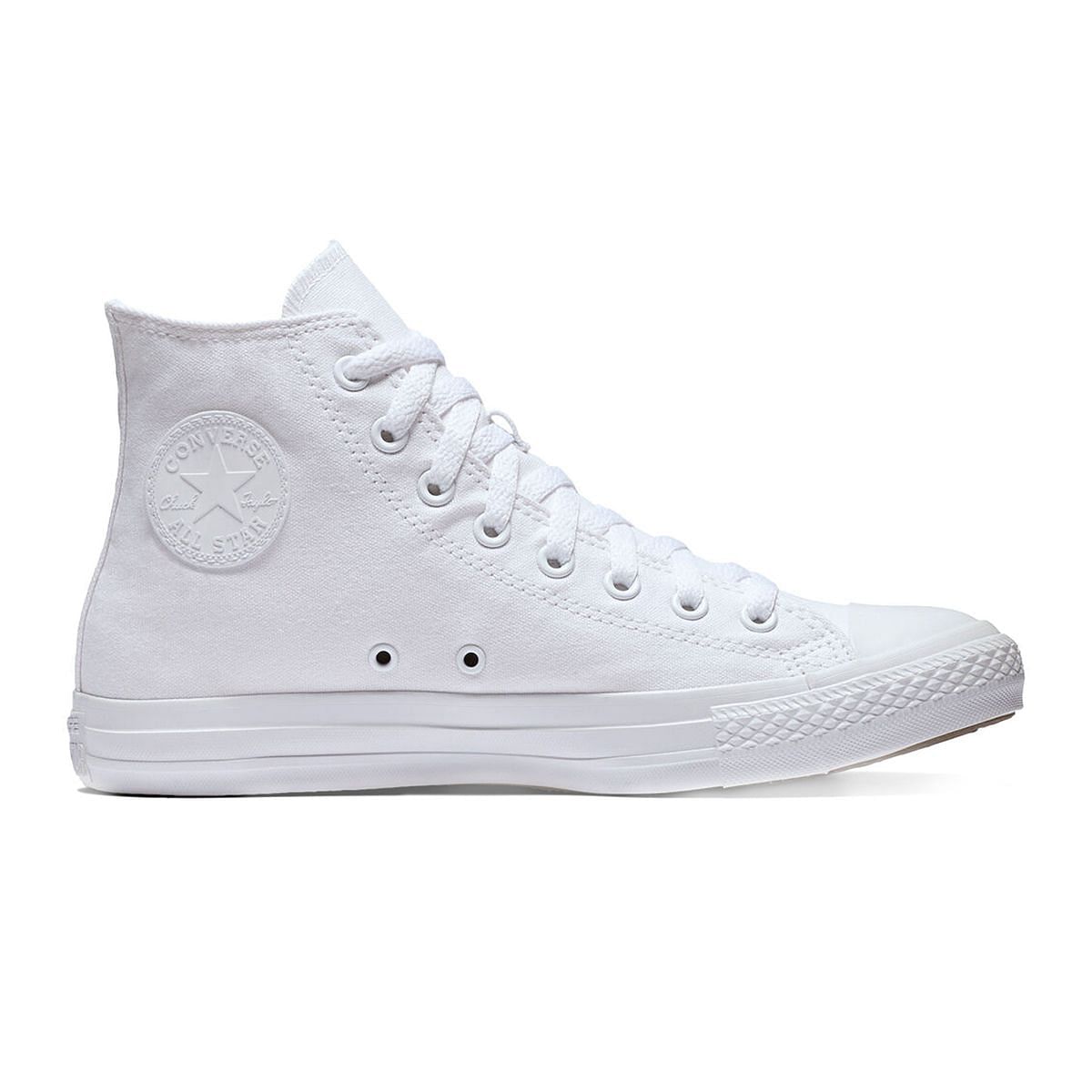 CONVERSE CHUCK TAYLOR ALL STAR HI MONO BIANCHE 030292101 WHMO WHITE MONOCHROM Tutte Sneaker Scarpe