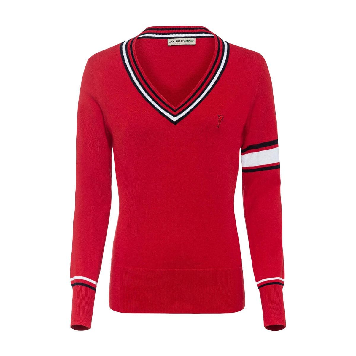 MAGLIONE CLASSIC TRICOLORE V-NECK